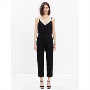 Madewell Black Lace Wrap Jumpsuit